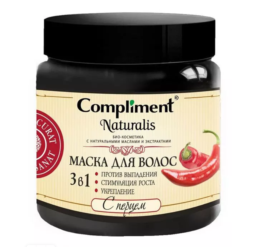 Compliment Naturalis МАСКА ДЛЯ ВОЛОС 3в1 с перцем
