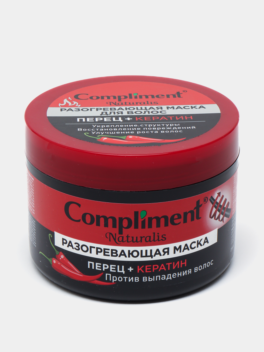 Compliment Naturalıs РАЗОГРЕВАЮЩАЯ МАСКА ДЛЯ ВОЛОС ПЕРЕЦ+КЕРАТИН Против выпадения волос